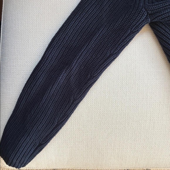 100% cotton navy fisherman crewneck sweater - Picture 7 of 9